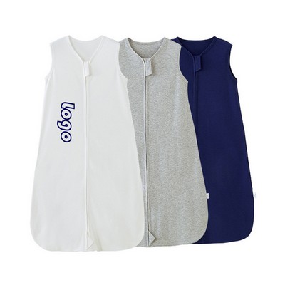 Pure Cotton Sleeveless Summer Baby Sleep Bag - 0-24 Months