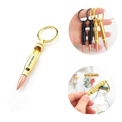 Metal Bullet Keychain Bottle Opener