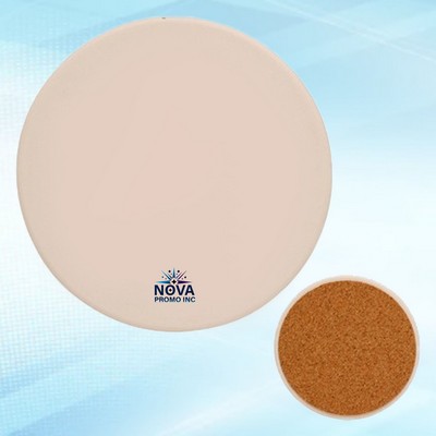 4-Inch Round Ceramic Coaster with Custom Logo for Personalized Drink Protection