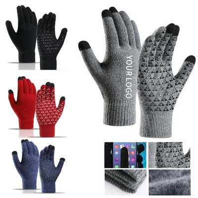 Winter Touch Screen Thermal Elastic Knit Soft Gloves