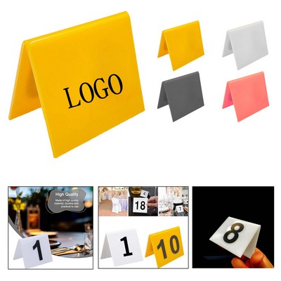 Acrylic Double Sided Table Number