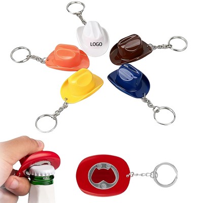 Cowboy Hat Bottle Opener Keychain
