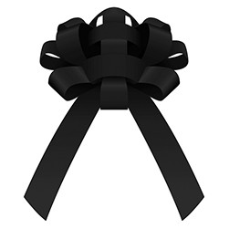 Black 30" Shiny Vinyl Car Bow