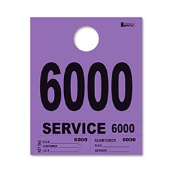 6000-6999 Heavy Brite™ Purple Premium Service Dispatch Number Tag