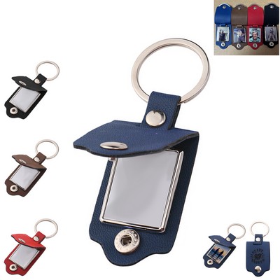 Leather Photo Frame Keychain