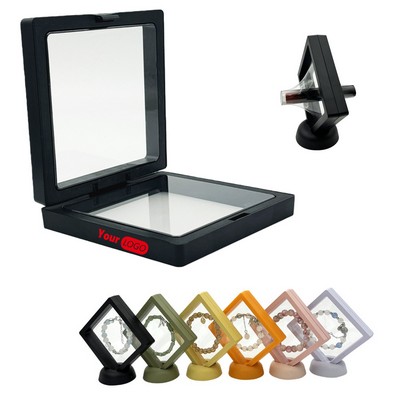 Floating Frame Display Case With Transparent Flexible Film