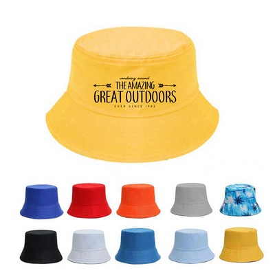 Summer Reversible Cotton Bucket Hat