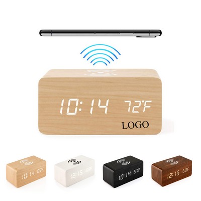 Digital Alarm Clock with 5W Wireless Charger