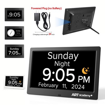 10" 3 Display Modes Large Font Alzheimer's Clock