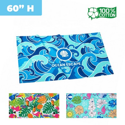 Premium 400GSM Full Color Cotton Beach Towel