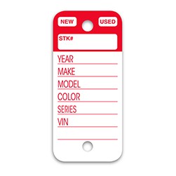 Red Color Stripe Key Tag