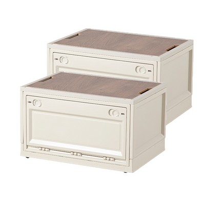 Portable Camping Storage Bin with Wooden Lid and Wheels