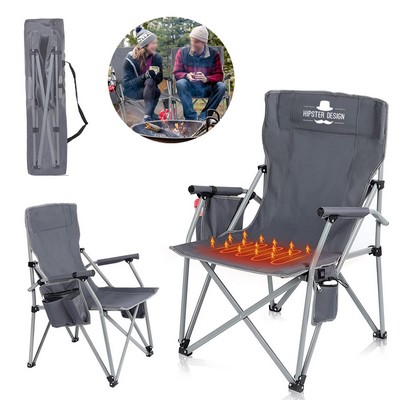 Heated chair with carrying bag