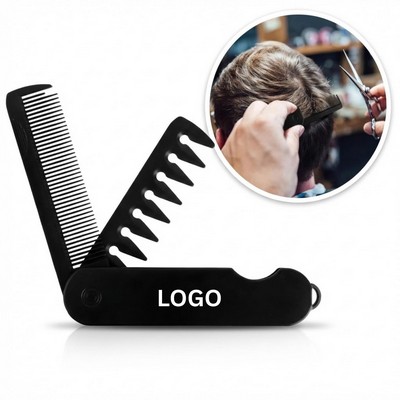 Dual-Action Folding Pocket Comb & Beard Tool