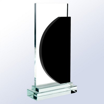 Half Moon Bay Glass Award, Black, 9 1/2"H