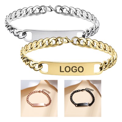 Custom Engraved Titanium Bracelet