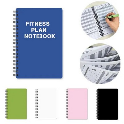 A5 Custom Spiral Bound Paper Fitness Journal Workout Planner