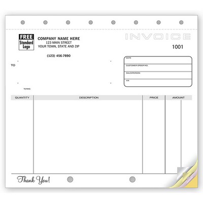 Invoices Forms - Small Un-Lined (4 Part)