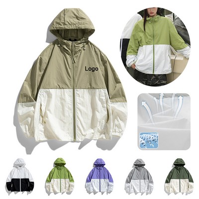 Youth Unisex Summer UPF50+ Hooded Sun Protective Jacket Breathable