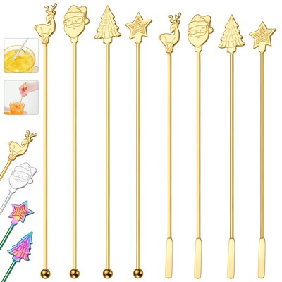 8.9 L Stainless Steel Christams Top Beverage Stirrers Coffee Stick