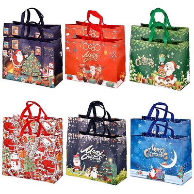 Christmas Reusable Non Woven Tote Bag