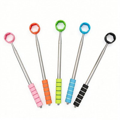 2.7m Retractable Stainless Steel Golf Ball Retriever, Portable Telescopic Golf Ball Pickup Tool