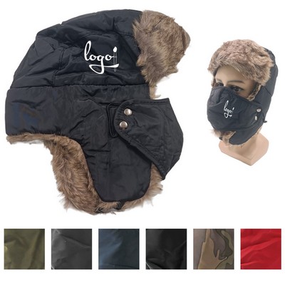 Winter Trapper Hat with Mask