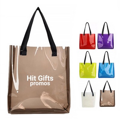 Rainbow-hued Transparent Tote Bag