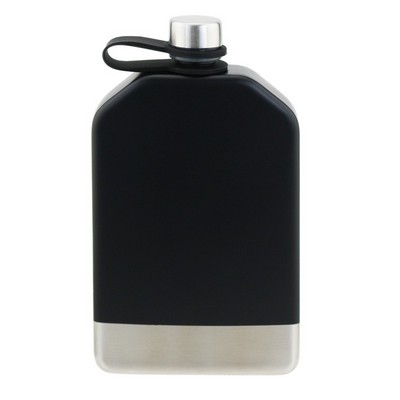 8 Oz. Canteena Stainless Steel Flask w/Attached Cap