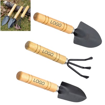 3-Piece Steel Hand Garden Tool Set for Potted Plants