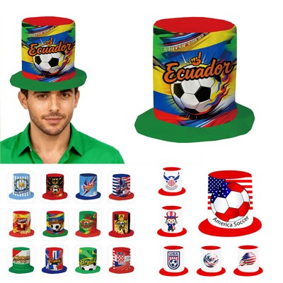 Customized Polyester Printed Fan Hat Football Supporter Cap