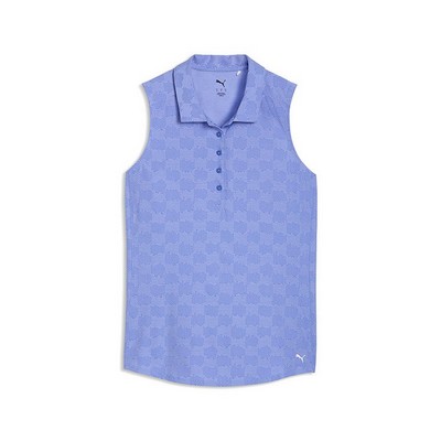 Puma Ladies Check Jacquard Sleeveless Polo