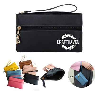 Slim Zipper Wristlet Pouch