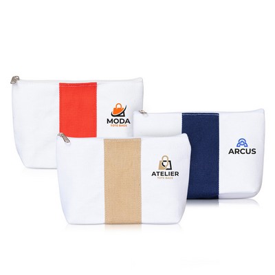 Beach Club Mate Zippered Canvas Pouch