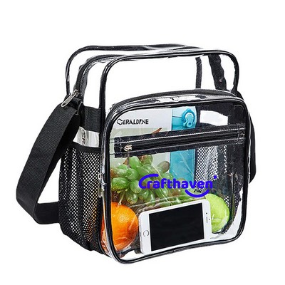 Clear Crossbody Messenger Shoulder Bag Stadium Approved