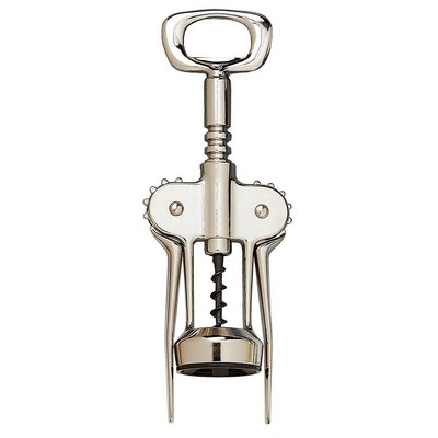 Chrome Plated Deluxe Wing Corkscrew w/Auger Worm