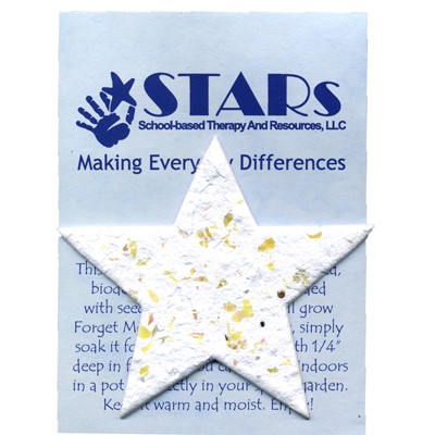 Star Ornament w/Embedded Wildflower Seed