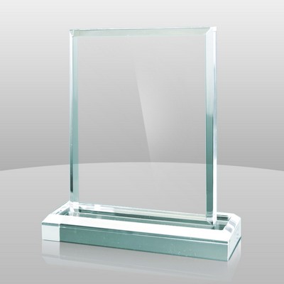 Vertical Mount Jade Green Rectangular Award II (5"x4"x2")