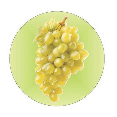 Green Grapes Round Metal Photo Magnet (2 1/2")