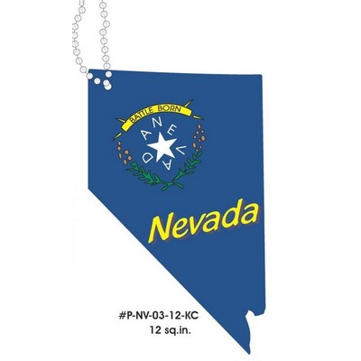 Nevada Battle Born Promotional Key Chain w/ Black Back (12 Square Inch)