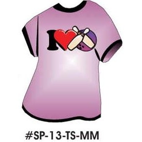 I Love Bowling T-Shirt Mighty Mini Magnet