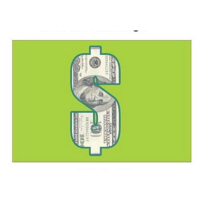 Dollar Sign $100 Bill Rectangle Metal Photo Magnet (2"x3")