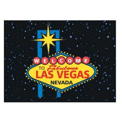 Las Vegas Sign Rectangle Badge w/ Bar Pin (2 1/2"x3 1/2")