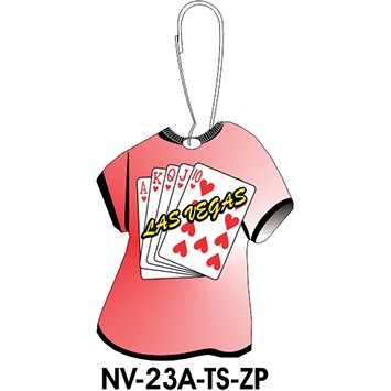 Hearts Royal Flush T-Shirt Zipper Pull