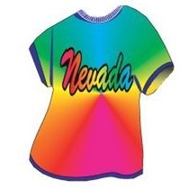 Nevada Multi-color T-Shirt Lapel Pin
