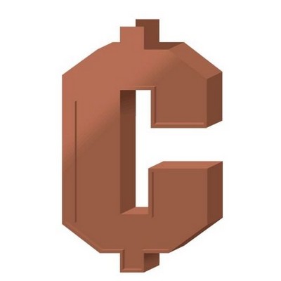 Cent Sign Promotional Magnet w/ Strip Magnet (8 Square Inch)