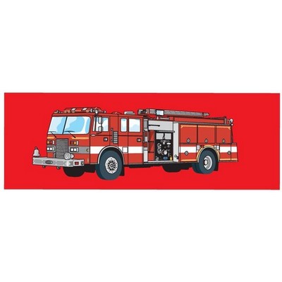 Fire Truck Panoramic Metal Photo Magnet (1 5/8"x4 5/8")
