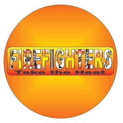 Fireman Slogan Round Metal Photo Magnet (2 1/2")