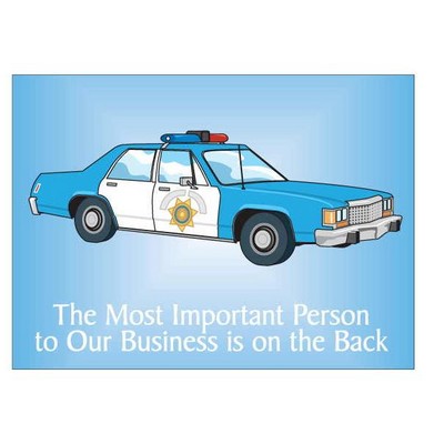 Police Car Rectangle Photo Hand Mirror (2½"x3½")