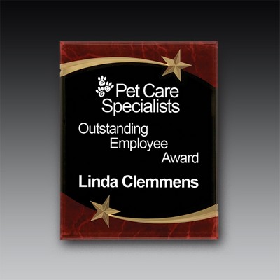 Original Carved Star™ Plaque w/Marble Graphic (8"x10"x3/8")